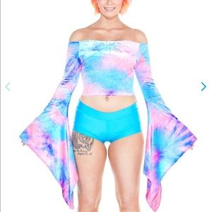 J. Valentine Groovy Goddess Velvet Crop Top